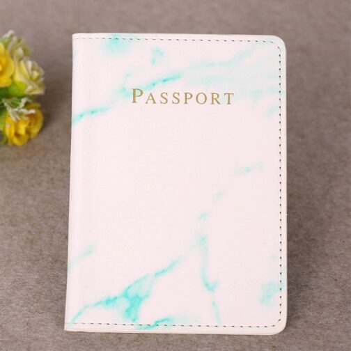 Fashion Women Men Passport Cover Pu Leather Marble Style Travel ID Credit Card Passport Holder Packet Wallet Purse Bags Pouch - Image 5