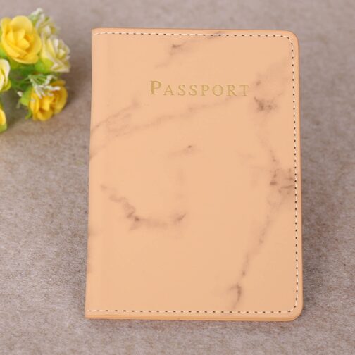 Fashion Women Men Passport Cover Pu Leather Marble Style Travel ID Credit Card Passport Holder Packet Wallet Purse Bags Pouch - Image 3