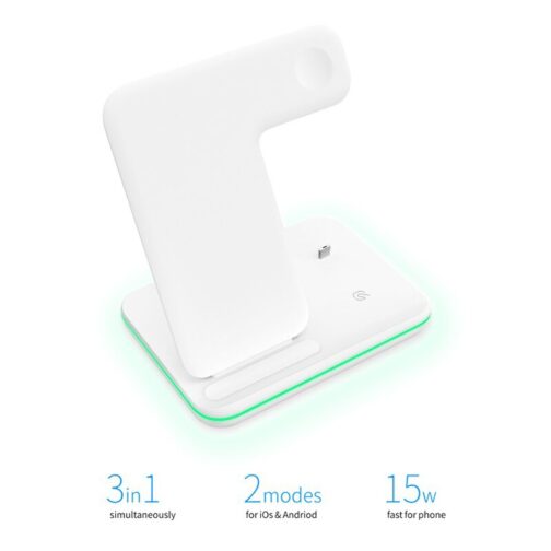 3 In 1 Mobile Phone Watch Headset Wireless Charger Stand For iPhone Airpods iWatch 1 2 3 4 Wireless Charging - Image 4