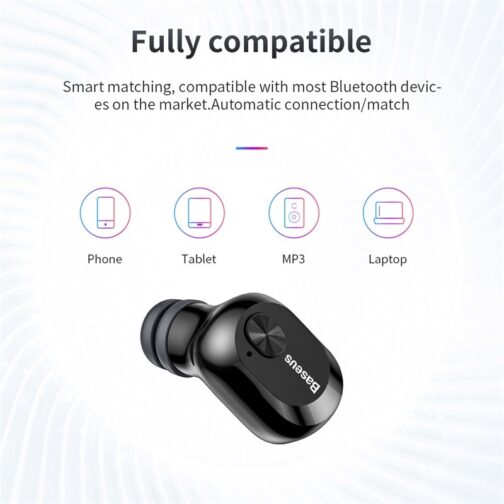 Baseus W01 TWS Bluetooth Earphone Wireless Headphone Bluetooth 5.0 Stereo Bass Wireless earphones With HD Microphone For Phone - Image 2