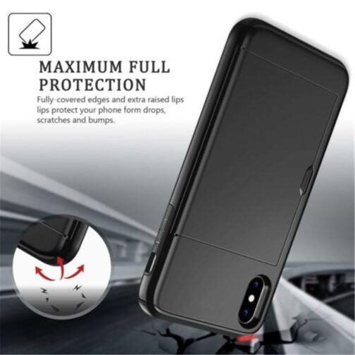 For iPhone 11 Pro Max XS X XR Case Slide Armor Wallet Card Slots Holder Cover For IPhone 7 8 6 6s Plus 5 5s TPU Shockproof Shell - Image 6