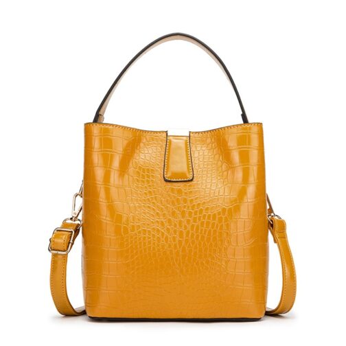 Crocodile Pattern Bucket Bags Leather Handbags Women Crossbody Bags Totes Ladies Shoulder Messenger Bag Female Purses - Image 11