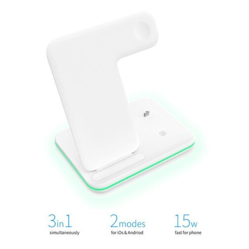 3 In 1 Mobile Phone Watch Headset Wireless Charger Stand For iPhone Airpods iWatch 1 2 3 4 Wireless Charging - Image 7