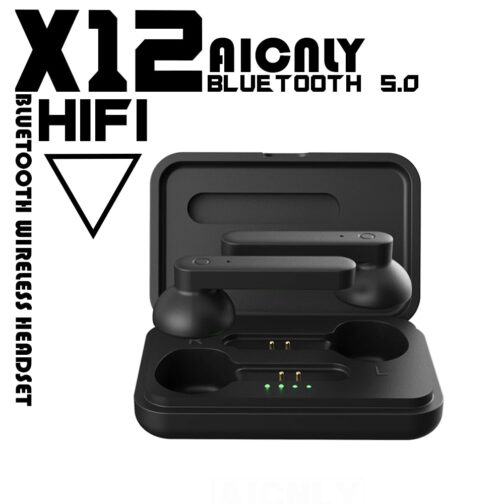 X12 TWS Bluetooth headphones Earbuds HIFI Sport  Wireless earphones Noise reduction In-Ear Headset For Black i9000 i12 Pro