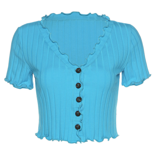 Women V-neck Fahion Casual T-shirts - Image 6