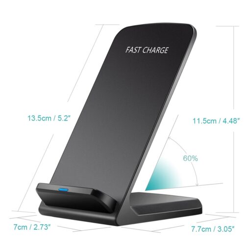 10W Q740 Wireless Folding Vertical Quick Charger USB Fast Charging Bracket High Power Docking Stand For Mobile Phones Desktop - Image 6