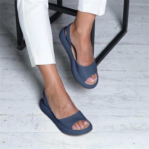 Summer Women Sandals Fish Mouth Elegant  Ladies Shoes Slip On Solid  Female Single Shoes Casual Soft Office Flats - Image 7