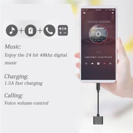 2PCS 2 In 1 Usb Typec Adapter Earphone Charging Splitter To 3.5mm Headphone Jack Audio Aux for Xiaomi Huawei Oneplus Phone Cable - Image 5