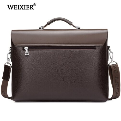 WEIXIER Brand Men High Quality Microfiber Synthetic Leather Tote Fashion Male Bag Messenger Business Handbag Laptop Shoulder Bag - Image 3