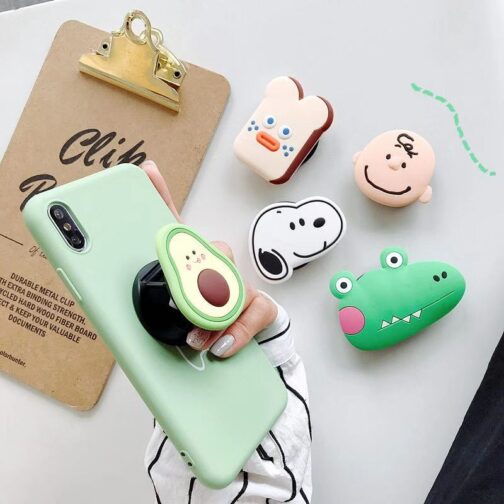 PPOSoket mobile phone soket stretch bracket Cartoon air bag Phone Expanding phone Stand Finger car phone Holder Pipsocket