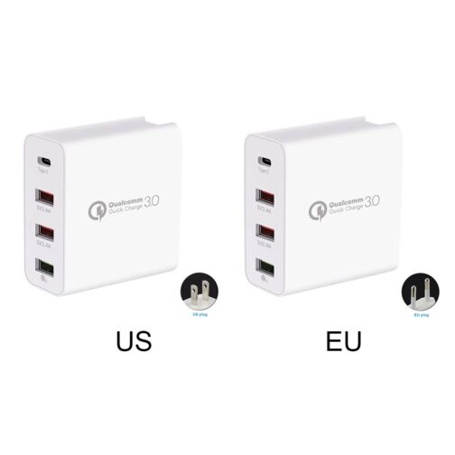 4 Ports Universal Car Wall Charger Power Supply Travel Adapter 48W PD Type C USB Mobile Phone Tablet Home Portable Fast Plug - Image 3