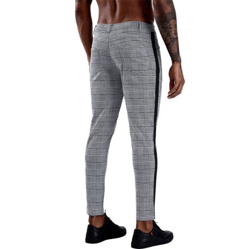 Brand Plaid Pants  Skinny Trousers - Image 5