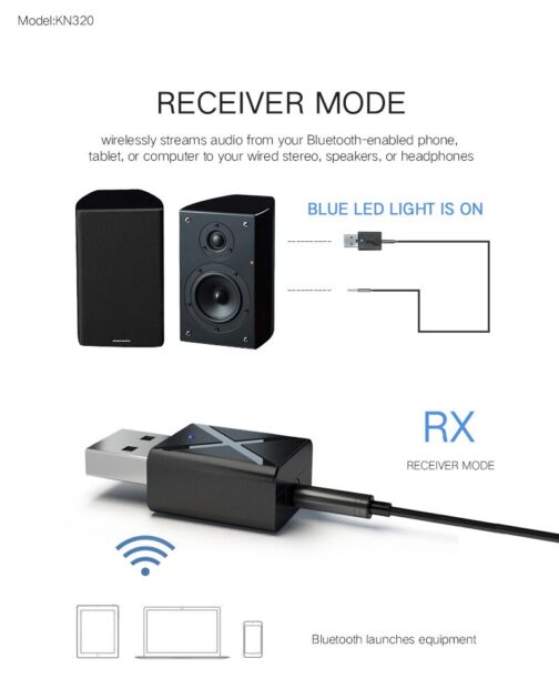 Bluetooth 5.0 Audio Receiver Transmitter Mini Stereo Bluetooth AUX RCA USB 3.5mm Jack For TV PC Car Kit Wireless Adapter - Image 3