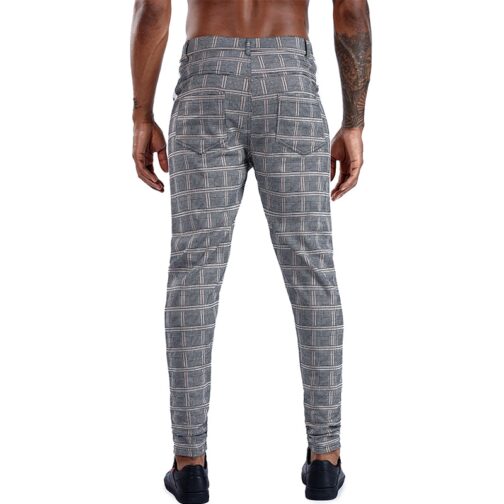 Brand Plaid Pants  Skinny Trousers - Image 6