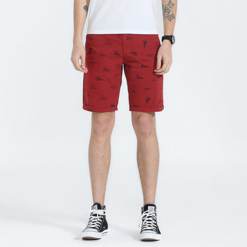 Print Shorts Men 100% Cotton Cargo Shorts - Image 3