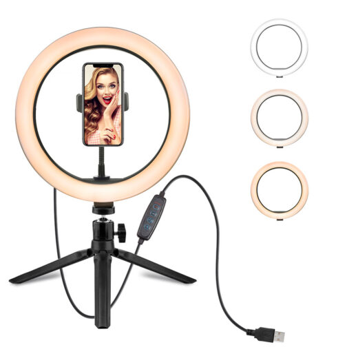 10 Inch  26CM  Ring Light with Stand - Rovtop LED Camera Selfie Light Ring for iPhone Tripod and Phone Holder for Video Photography - Image 8