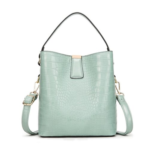 Crocodile Pattern Bucket Bags Leather Handbags Women Crossbody Bags Totes Ladies Shoulder Messenger Bag Female Purses - Image 9