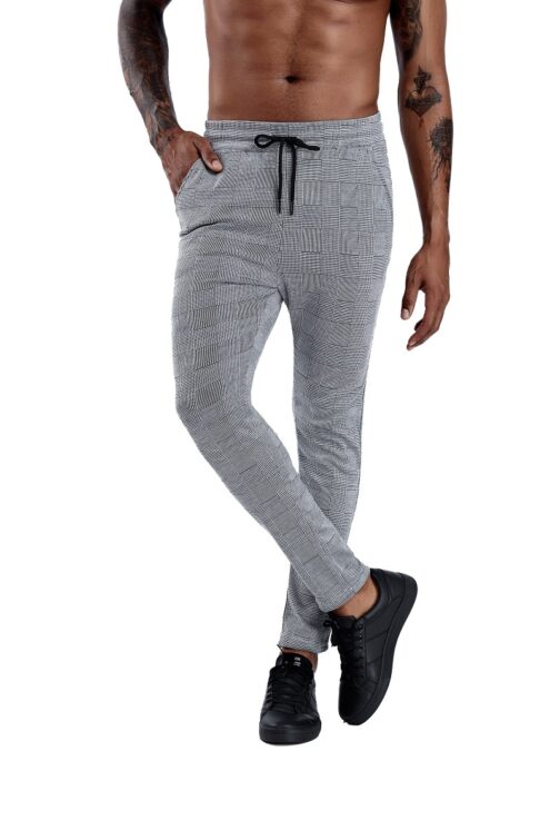 Brand Plaid Pants  Skinny Trousers - Image 11