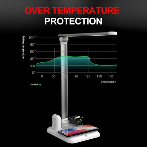 LED Table Desk Lamp 4 in 1 Qi Wireless Charger For Mobile Phone Watch Earphone HOt - Image 6